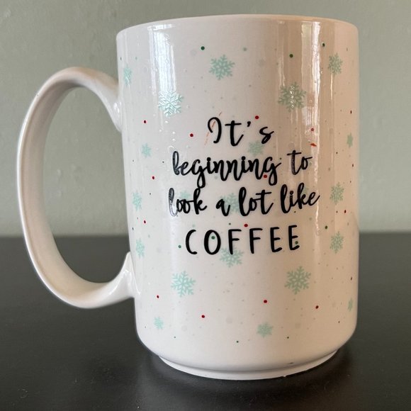 Enchanted Forest ~ “It’s Beginning To Look A Lot Like Coffee” Bone China Mug - Picture 2 of 7